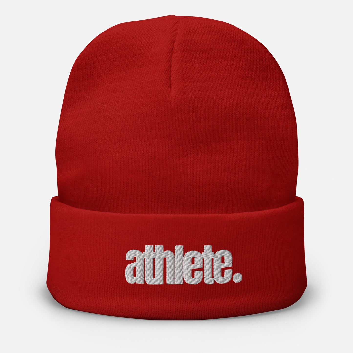 "athlete." Embroidered Beanie