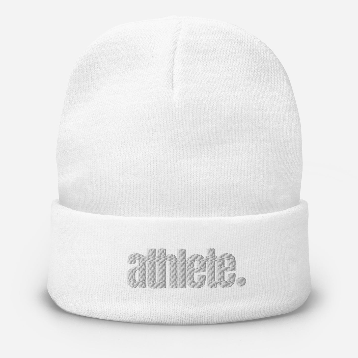 "athlete." Embroidered Beanie